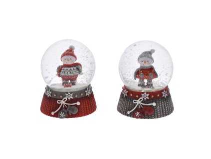 Snehová guľa so snehuliakom 7x7x8,5cm