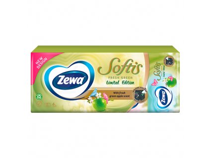 Zewa Softis Fresh Green papierové hygienické vreckovky 9 x 10 ks