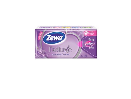 Zewa Deluxe Lavender Dreams papierové hygienické vreckovky 90ks