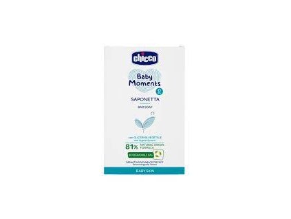 CHICCO Mydlo na ruky tuhé s rastlinným glycerínom Baby Moments 81 % prírodných zložiek 100 g