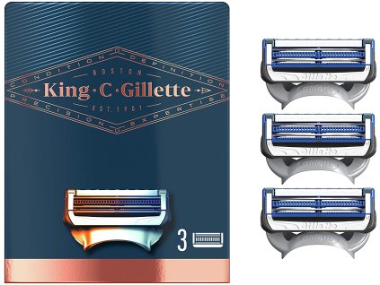 Gillette King náhradné hlavice 3 ks