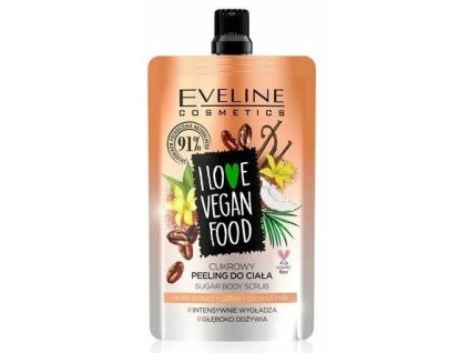 EVELINE cukrový telový peeling Vanilkové Latte 75ml