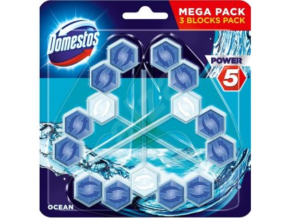 Domestos Power 5 Ocean tuhý WC Blok 3x55g
