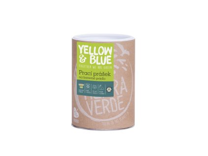 Yellow&Blue Prací prášok z mydlových orechov na farebnú bielizeňPrací prášok z mydlových orechov na farebnú bielizeň dóza 850g