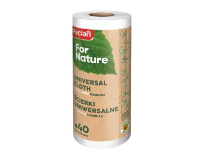 Paclan For Nature - Univerzálne rozložiteľné bambusové utierky 40ks/rolka - rozmer 25x40cm