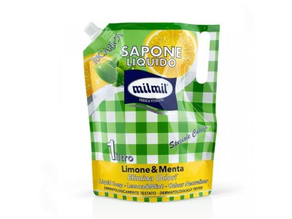Milmil Lemon & Mint tekuté mydlo náplň 1000 ml