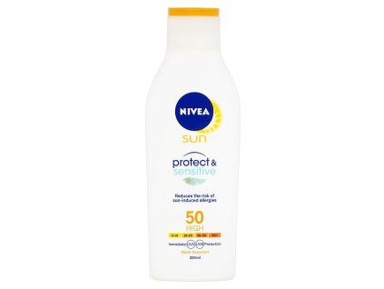 Nivea Sun Protect & Sensitive SPF50 mlieko na opaľovanie 200ml