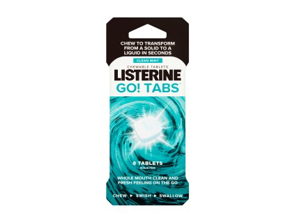 Listerine GO! TABS clean mint žuvacie tabletky 4 ks