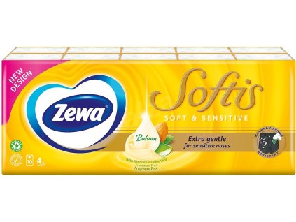 Zewa Softis Soft & Sensitive papierové vreckovky 10 x 9 ks