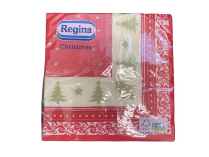 Regina Christmas červené servítky 20ks