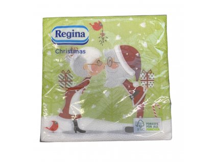Regina Christmas zelené servítky 20ks