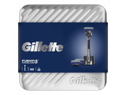 Gillette Darčeková Sada Fusion5 ProGlide Strojček + 3 Hlavice + stojan