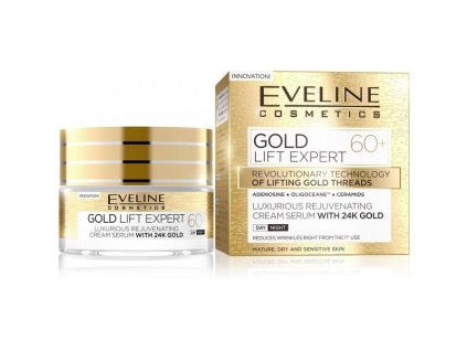 EVELINE Gold Lift Expert 60+ luxusný spevňujúci krém-sérum s 24k zlatom