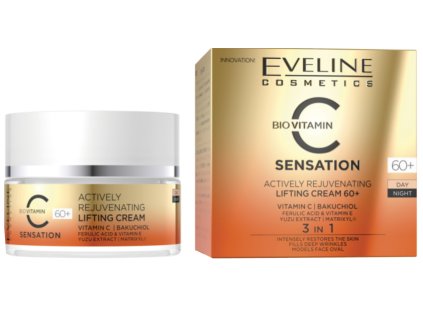 EVELINE C SENSATION 60+ aktívne omladzujúci liftingový krém s vitamínom C 50ml