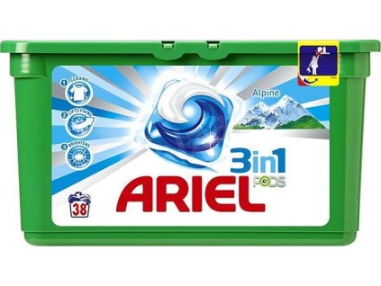 Ariel 3in1 Alpine gélové kapsule 38ks