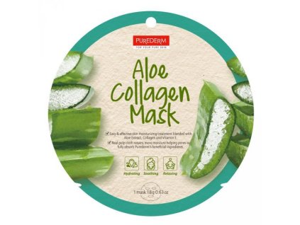 Purederm Collagen maska na tvár s aloe vera 1ks