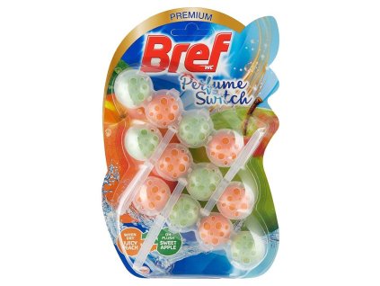 Bref Perfume Switch Juicy Peach & Sweet Apple tuhý WC blok 3 x 50 g