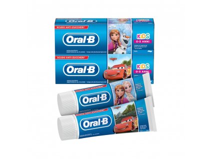 Oral-B detská zubná pasta Cars and Frozen 2x75 ml
