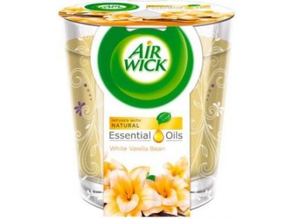 Air Wick Essential Oils Infusion White Vanilla Beans sviečka 105g