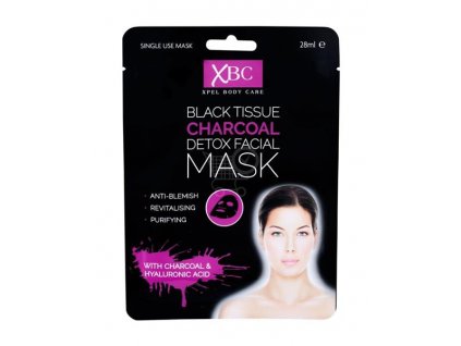 XBC Charcoal Detox 3D pleťová maska s aktívnym uhlím 28ml