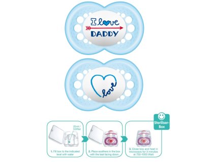 MAM silikónové cumlíky ORIGINAL od 16 mesiacov chlapec v sterilizačnej krabičke 2ks
