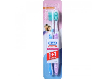 Oral-B Delicate white Medium zubná kefka 1+1ks