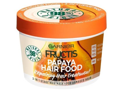 Garnier Fructis Papaya Hair Food obnovujúca maska pre poškodené vlasy 390ml