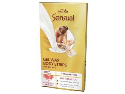 Joanna Sensual voskové depilačné pásiky na telo s grapefruit olejom po depilácií 12ks