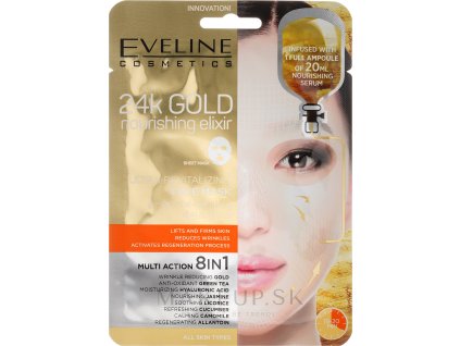 EVELINE látková maska Gold elixir 8in1 1ks