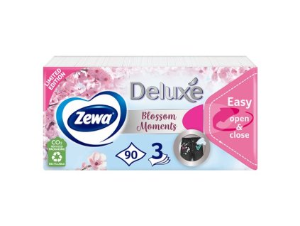 Zewa Deluxe Blossom moments papierové hygienické vreckovky 90ks