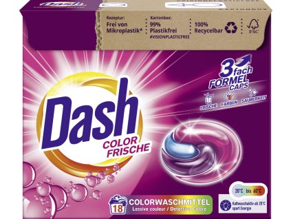dash colorwaschmittel caps 3in1 color frische 18 wl