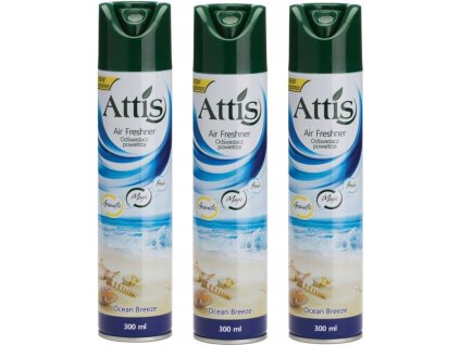 Odswiezacz Attis Gold Drop spray Ocean 300ml x 3