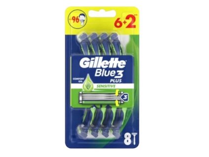 gillette blue 3 plus sensitive 8ks 62