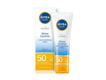 nivea sun shine control spf50 na tvár