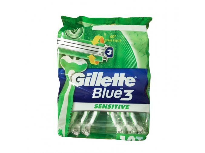 Gillette Blue 3 Sensitive jednorázové čepielky 12ks