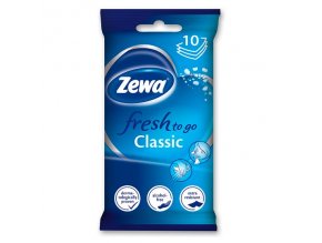 Zewa Fresh To Go Classic vlhčené obrúsky na tvár 10ks