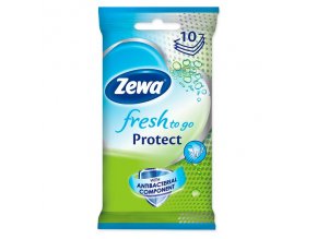 Zewa Fresh To Go Protect vlhčené obrúsky na tvár 10ks