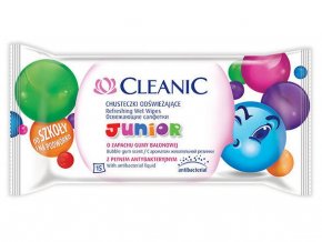 Cleanic Junior vlhčené obrúsky s antibakteriálnym účinkom 15ks