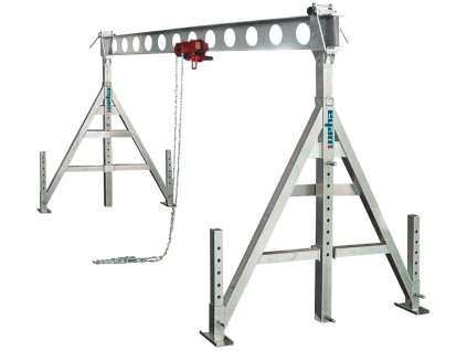 Portálový žeriav Alu 1.5t 4m + poj. kočka