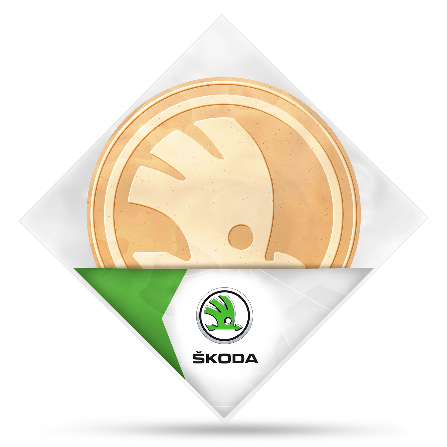 branded-wafers-skoda-transparent-envelope-and-paper-cone
