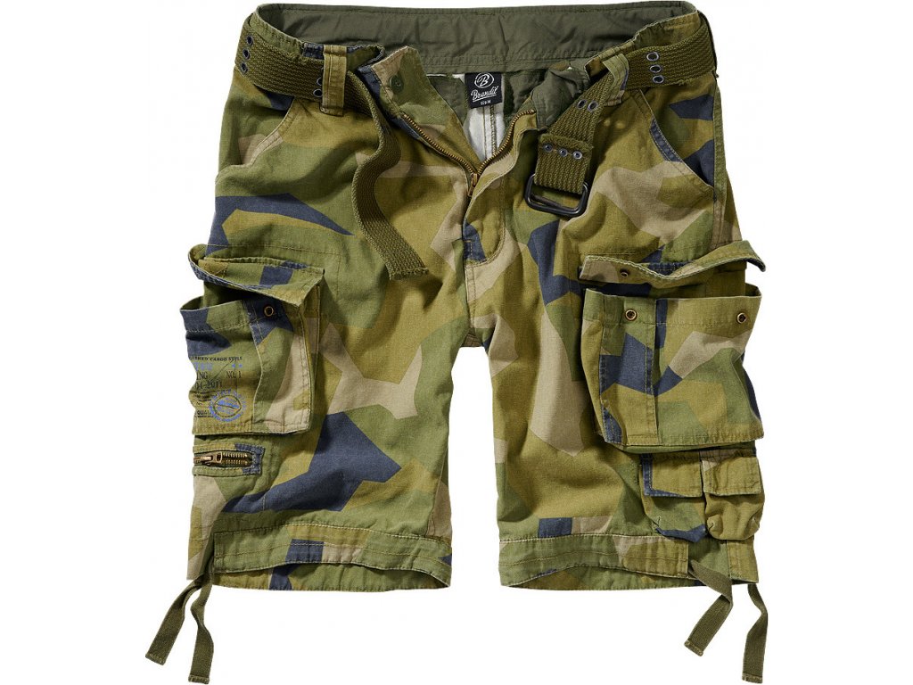 BRANDIT kraťasy Savage Vintage Swedisch camo M90