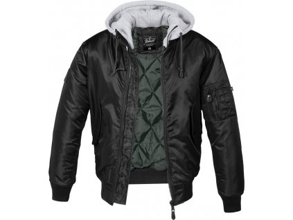 BRANDIT BUNDA MA1 Sweat Hooded Jacket černo-šedá