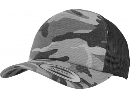 BRANDIT KŠILTOVKA Camo Trucker Cap Darkcamo Černá