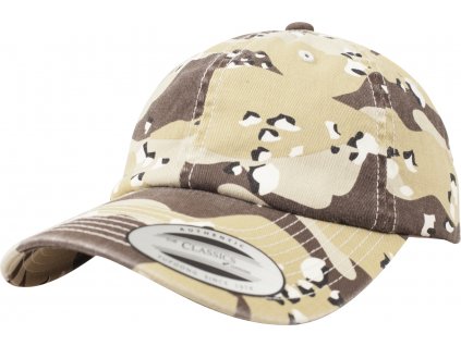 BRANDIT kšiltovka Low Profile Camo Washed Cap 6-color desert