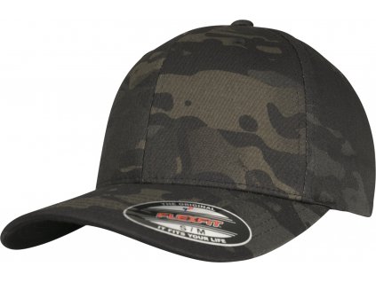 BRANDIT kšiltovka Flexfit Wooly Combed Cap Multicam