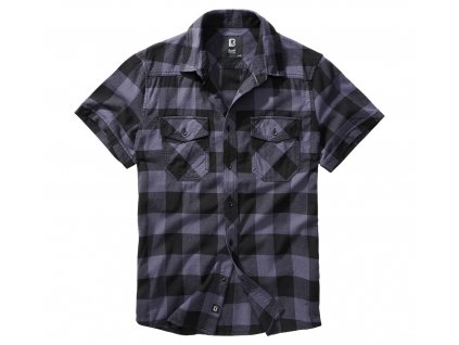 BRANDIT košile Checkshirt halfsleeve černo-šedá