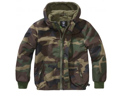 BRANDIT Dětská bunda Windbreaker Frontzip Woodland