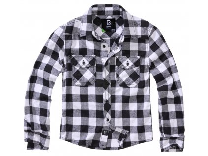 BRANDIT Dětská košile Checkshirt Bílo-černá