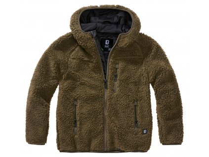 BRANDIT Dětská bunda Teddyfleecejacket Hood Olivová