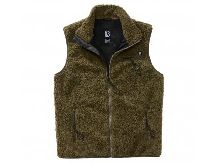 BRANDIT vesta Teddyfleece Vest Men Olivová